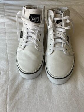 White leather vans